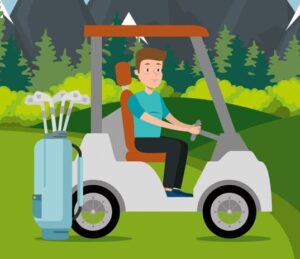 Professional golf buggies used by tour players Professional golf buggies